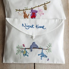 Hand Embroidered Cotton Baby Night Time Bag